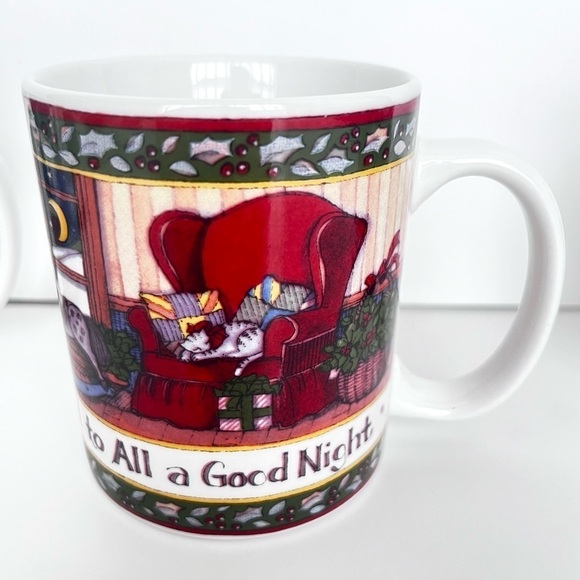 Vintage 4 Piece Christmas Story by Portmeirion Coffee Tea Mug Set Size 12 oz. - Picture 5 of 15